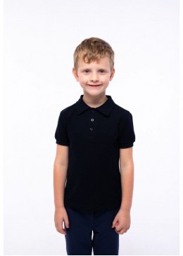 Vidoli чорна футболка з коміром для хлопчика В-21381S